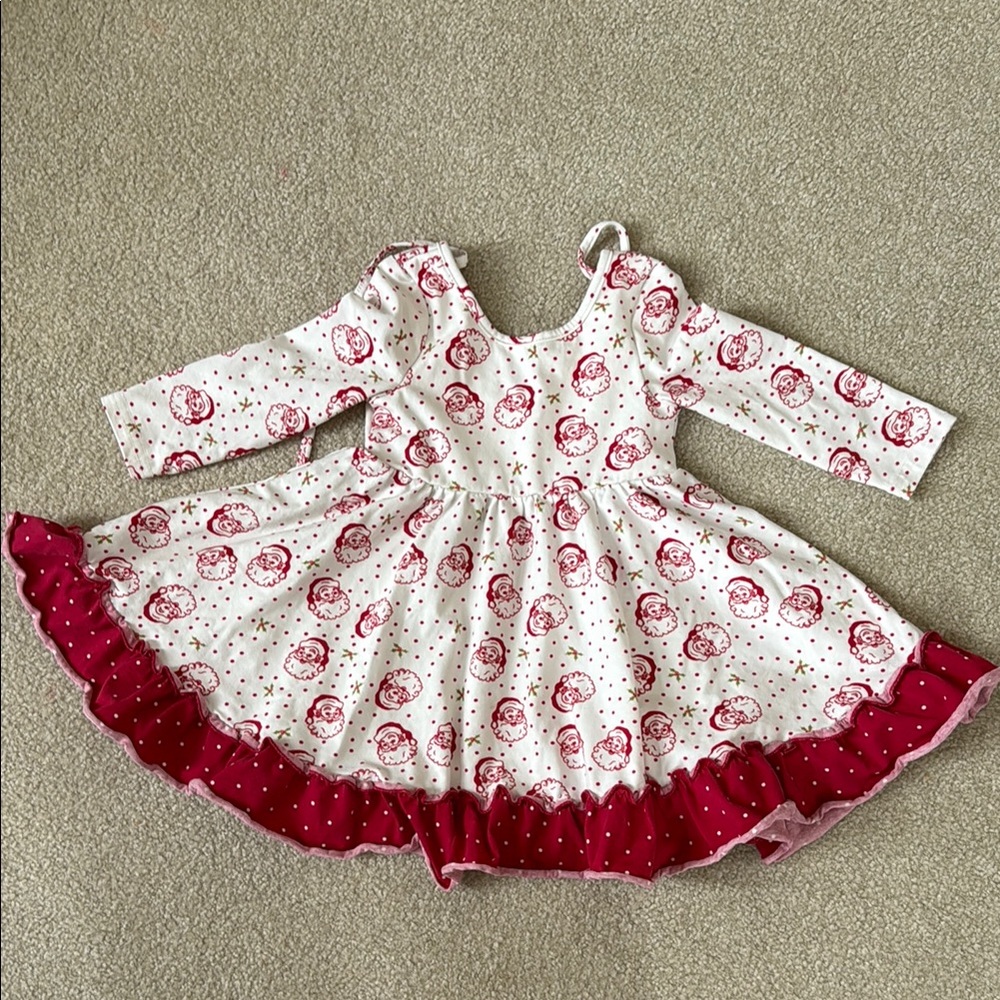 Sweet Honey Long Sleeve Santa Twirl Dress